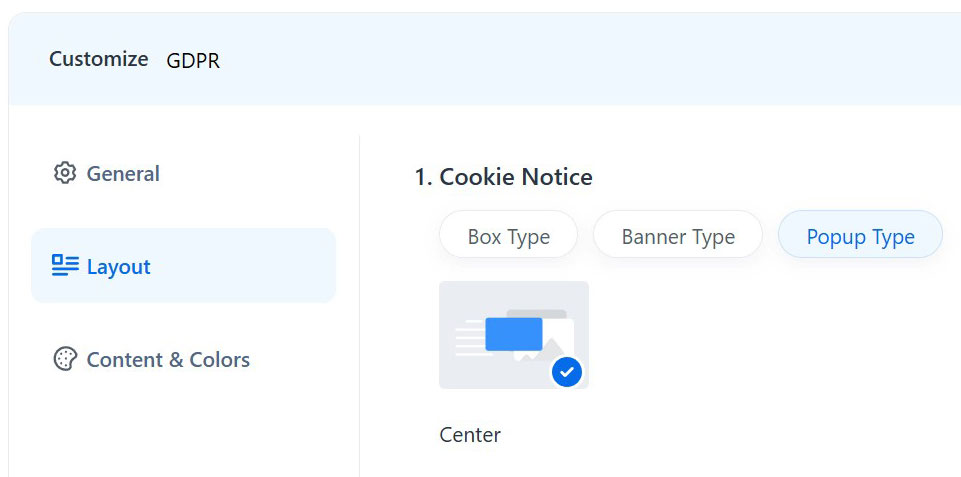 webtoffee cookie consent layout settings