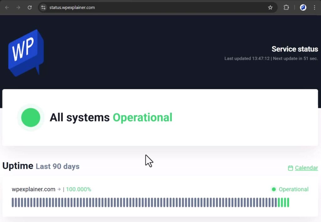 uptimerobot status page on your own domain