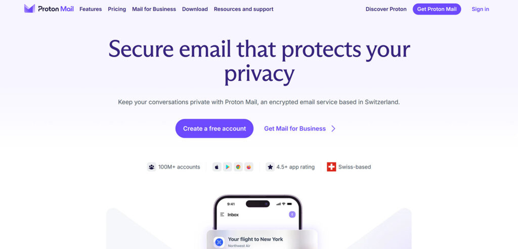 european email provider Proton Mail
